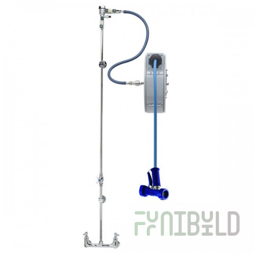 T&S B-1433-711202QD Wall Mounted Hose Reel with 15' Hose, 8