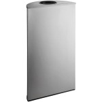 Lancaster Table & Seating 12 Gallon Stainless Steel Perforated Half Round Decorative Trash Can