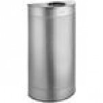 Lancaster Table & Seating 12 Gallon Stainless Steel Perforated Half Round Decorative Trash Can
