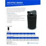 Commercial Zone 72830199 ArchTec Parkview 45 Gallon Round Black Steel Outdoor Trash Can with Canopy Commercial Zone 72830199 ArchTec Parkview 45 Gallon Round Black Steel Outdoor Trash Can with Canopy