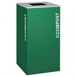 Ex-Cell Kaiser RC-KD36-CMPST EGX Kaleidoscope XL Series Emerald Texture Square 36 Gallon Customizable Compost Bin