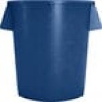 Carlisle 84104414 Bronco 44 Gallon Blue Round Trash Can Carlisle 84104414 Bronco 44 Gallon Blue Round Trash Can