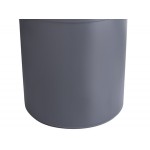 Lavex 55 Gallon Gray Round Commercial Trash Can and Lid Lavex 55 Gallon Gray Round Commercial Trash Can and Lid
