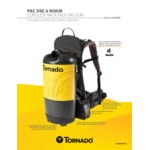 Tornado Roam 93016B-1 6 Qt. Cordless Backpack Vacuum with HEPA Filtration and Charger (No Battery)