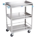 Lakeside 316 Stainless Steel Three Shelf Utility Cart - 27 1/2 Lakeside 316 Stainless Steel Three Shelf Utility Cart - 27 1/2