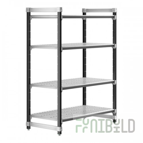 Cambro EXU244864V4480 Camshelving® Elements XTRA 4-Shelf Vented Starter Unit - 24'' x 48'' x 64''