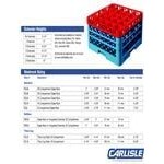 Carlisle RW20-4C414 OptiClean NeWave 20 Compartment Lavender Color-Coded Glass Rack with 5 Extenders
