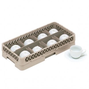 Vollrath HR1B1 Traex® Half-Size Beige 8 Compartment 3 13/16