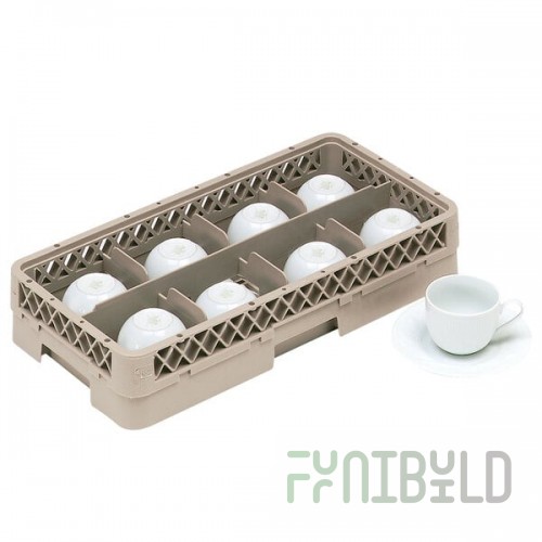 Vollrath HR1B1 Traex® Half-Size Beige 8 Compartment 3 13/16