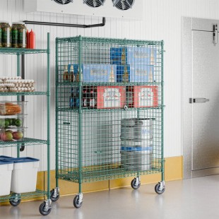 Regency NSF Mobile Green Wire Security Cage Kit - 18
