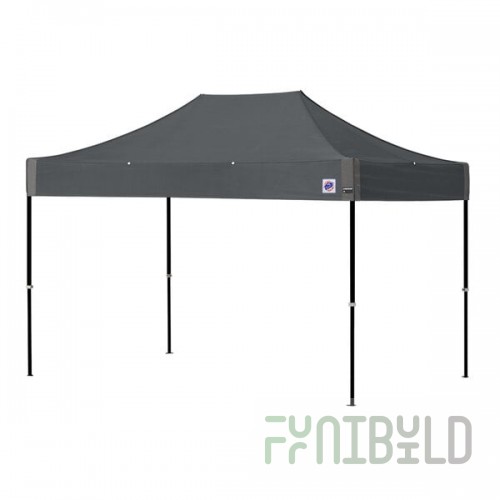 E-Z Up SS3STL0812KFBKTSG Speed Shelter 8' x 12' Steel Gray Canopy with Black Frame