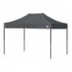 E-Z Up SS3STL0812KFBKTSG Speed Shelter 8' x 12' Steel Gray Canopy with Black Frame