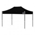 E-Z Up SS3STL0812KFBKTSG Speed Shelter 8' x 12' Steel Gray Canopy with Black Frame