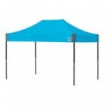 E-Z Up SS3STL0812KFBKTSG Speed Shelter 8' x 12' Steel Gray Canopy with Black Frame