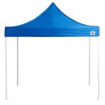 Backyard Pro Courtyard Series 10' x 10' Blue Straight Leg Regular-Duty Steel Instant Pop-Up Canopy Tent