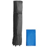 Backyard Pro Courtyard Series 10' x 10' Blue Straight Leg Regular-Duty Steel Instant Pop-Up Canopy Tent