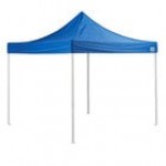 Backyard Pro Courtyard Series 10' x 10' Blue Straight Leg Regular-Duty Steel Instant Pop-Up Canopy Tent
