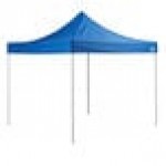 Backyard Pro Courtyard Series 10' x 10' Blue Straight Leg Regular-Duty Steel Instant Pop-Up Canopy Tent