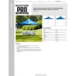Backyard Pro Courtyard Series 10' x 10' Blue Straight Leg Regular-Duty Steel Instant Pop-Up Canopy Tent