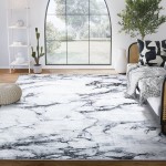 Abani Parker Collection 4' x 6' Cream / Gray Contemporary Marble Area Rug Abani Parker Collection 4' x 6' Cream / Gray Contemporary Marble Area Rug