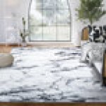 Abani Parker Collection 4' x 6' Cream / Gray Contemporary Marble Area Rug Abani Parker Collection 4' x 6' Cream / Gray Contemporary Marble Area Rug
