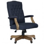 Boss B905DW-NV Navy Linen Executive Chair with Driftwood Frame Boss B905DW-NV Navy Linen Executive Chair with Driftwood Frame