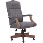 Boss B905DW-NV Navy Linen Executive Chair with Driftwood Frame Boss B905DW-NV Navy Linen Executive Chair with Driftwood Frame