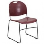 Flash Furniture RUT-188-BK-CHR-GG Hercules Series Black Ultra-Compact Stack Chair with Chrome Frame Flash Furniture RUT-188-BK-CHR-GG Hercules Series Black Ultra-Compact Stack Chair with Chrome Frame