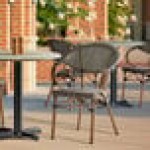 Lancaster Table & Seating Bistro Brown Teslin Outdoor Arm Chair Lancaster Table & Seating Bistro Brown Teslin Outdoor Arm Chair