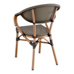 Lancaster Table & Seating Bistro Brown Teslin Outdoor Arm Chair Lancaster Table & Seating Bistro Brown Teslin Outdoor Arm Chair