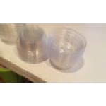 Fabri-Kal Indulge DLDE16/24TNH Clear Tall Dome PET Lid for 5 oz., 8 oz., and 12 oz. Sundae Cups - No Hole - 1,008/Case