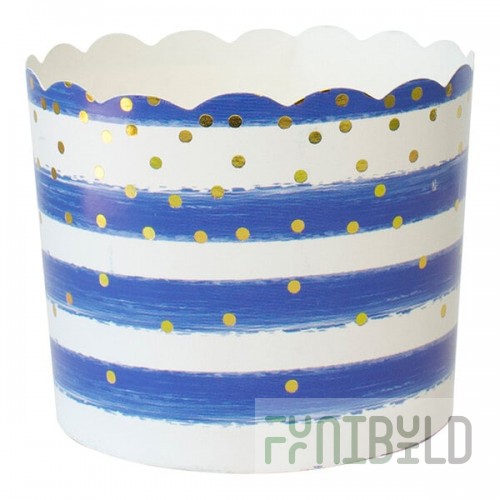 Sophistiplate Simply Baked 5 oz. Blue Confetti Baking Cup - 120/Pack