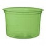 Eco-Products Veridian 16 oz. Compostable Round Green PLA Plastic Deli Container - 500/Case