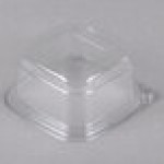 Placon 12 oz. Square Recycled PET Deli Container - 400/Case