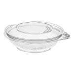 Choice TamperSafe 16 oz. Tamper-Resistant, Tamper-Evident Clear PET Plastic Bowl with Hinged Dome Lid - 240/Case Choice TamperSafe 16 oz. Tamper-Resistant, Tamper-Evident Clear PET Plastic Bowl with Hinged Dome Lid - 240/Case