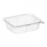 Choice TamperSafe 16 oz. Tamper-Resistant, Tamper-Evident Clear PET Plastic Bowl with Hinged Dome Lid - 240/Case Choice TamperSafe 16 oz. Tamper-Resistant, Tamper-Evident Clear PET Plastic Bowl with Hinged Dome Lid - 240/Case
