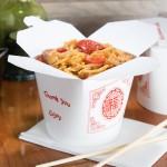Fold-Pak SmartServ 26SSPRINTM Printed Chinese / Asian 26 oz. Microwavable Paper Take-Out Container - 500/Case