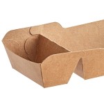 Carnival King 1 lb. Medium Two-Compartment Paper Food Tray 6 1/2 Carnival King 1 lb. Medium Two-Compartment Paper Food Tray 6 1/2