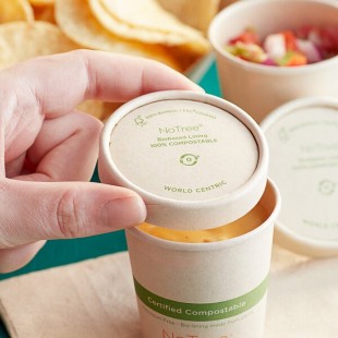 World Centric 2 oz. Compostable Paper Hot Cup Lid - 1,000/Case