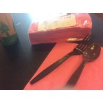 Creative Converting 58134B Black Velvet 3-Ply 1/4 Fold Luncheon Napkin - 50/Pack