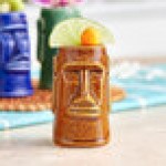 Acopa 2.5 oz. Brown Ceramic Tiki Mug / Shot Glass - Sample Acopa 2.5 oz. Brown Ceramic Tiki Mug / Shot Glass - Sample