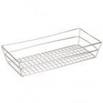 American Metalcraft GCRC1362 Chrome Grid Rectangular Basket - 13