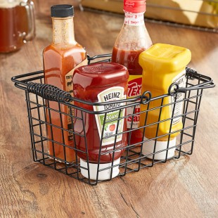 American Metalcraft RBHB975 Black Tabletop Market Basket - 9 American Metalcraft RBHB975 Black Tabletop Market Basket - 9
