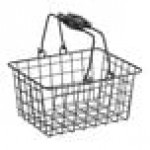 American Metalcraft RBHB975 Black Tabletop Market Basket - 9