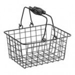 American Metalcraft RBHB975 Black Tabletop Market Basket - 9