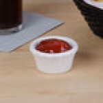 Hall China from Steelite International HL8280ABWA Bright White 1 oz. Flared China Ramekin - 72/Case