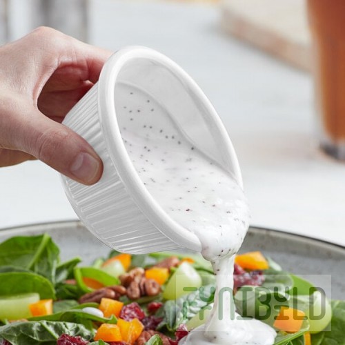 Acopa 6 oz. White Fluted Melamine Ramekin - 12/Case