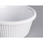 Acopa 6 oz. White Fluted Melamine Ramekin - 12/Case