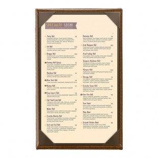 Menu Solutions WK110A Water Street Wicker 5 1/2 Menu Solutions WK110A Water Street Wicker 5 1/2