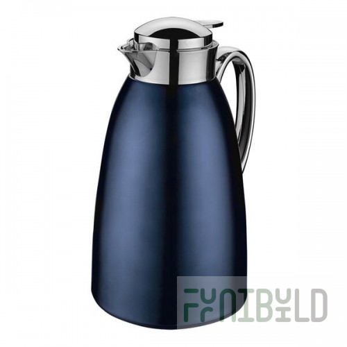 Cilio Venezia 34 oz. Stainless Steel Navy Blue Insulated Carafe / Server C543902